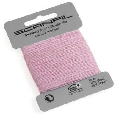 SCANFIL MENDING WOOL 15M X 10 CARDS 68 Baby Pink