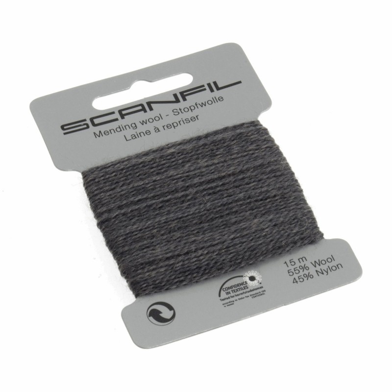 SCANFIL MENDING WOOL 15M X 10 CARDS 69 School Grey