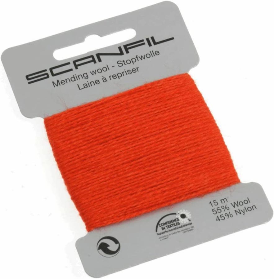 SCANFIL MENDING WOOL 15M X 10 CARDS 98 Burnt Orange