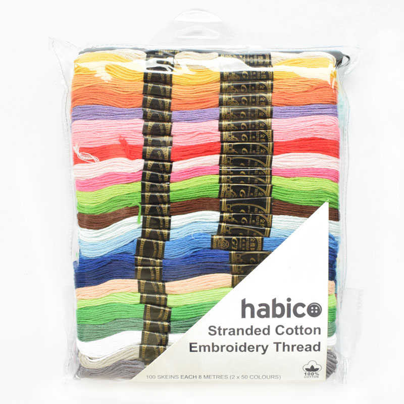 HABICO STRANDED COTTON X 100 SKEINS ASSTD