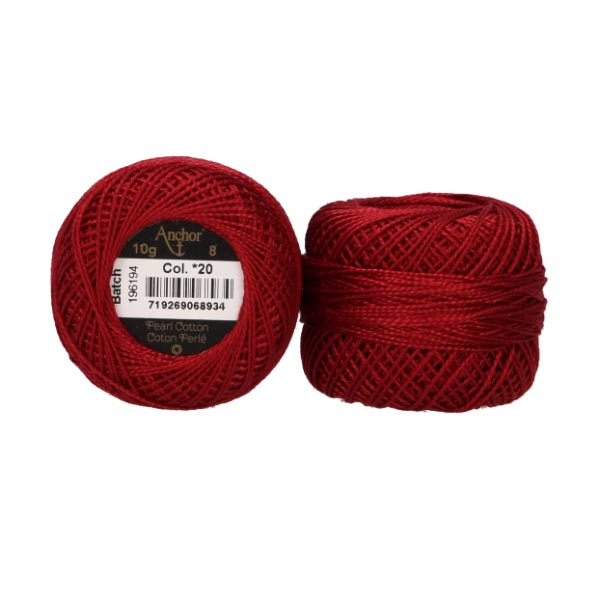 ANCHOR PEARL COTTON TKT 8 10 X 10G BALLS 20