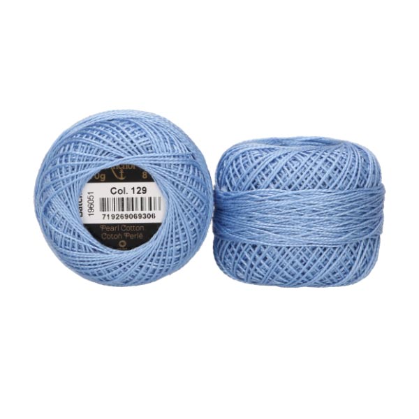 ANCHOR PEARL COTTON TKT 8 10 X 10G BALLS 129