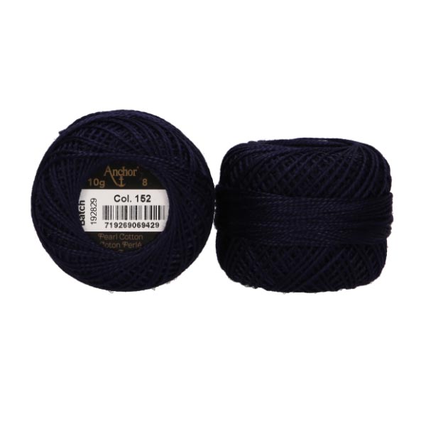 ANCHOR PEARL COTTON TKT 8 10 X 10G BALLS 152