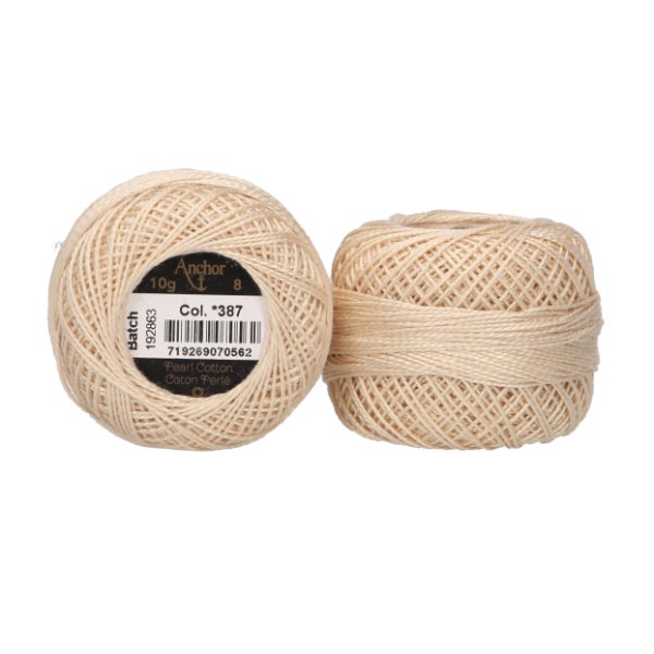 ANCHOR PEARL COTTON TKT 8 10 X 10G BALLS 387