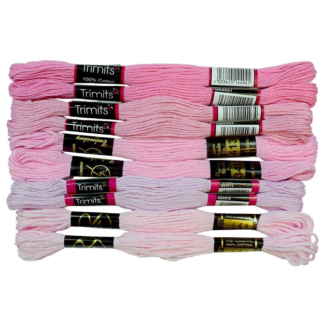 EMB COTTON 10 SKEINS PINKS