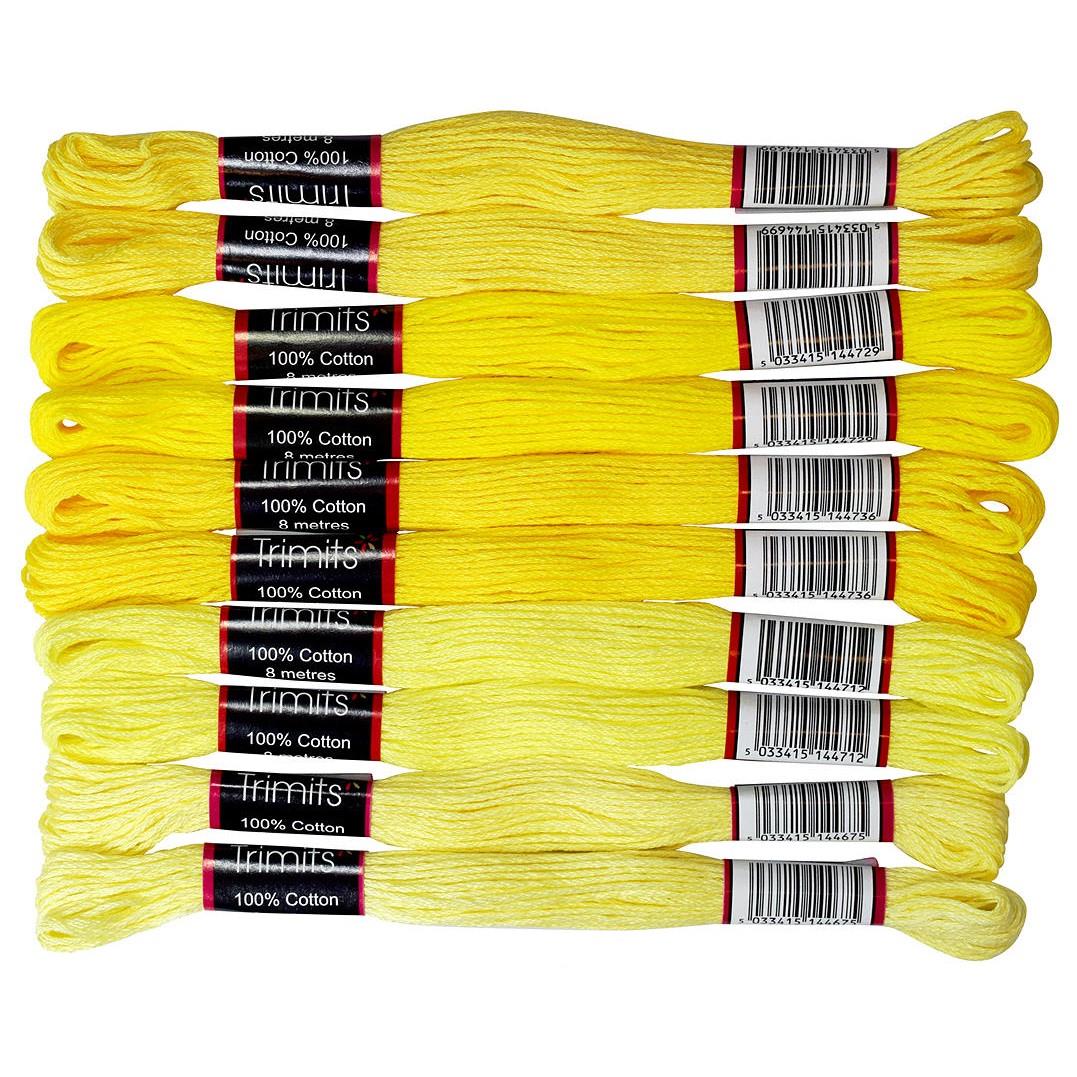 EMB COTTON 10 SKEINS YELLOWS