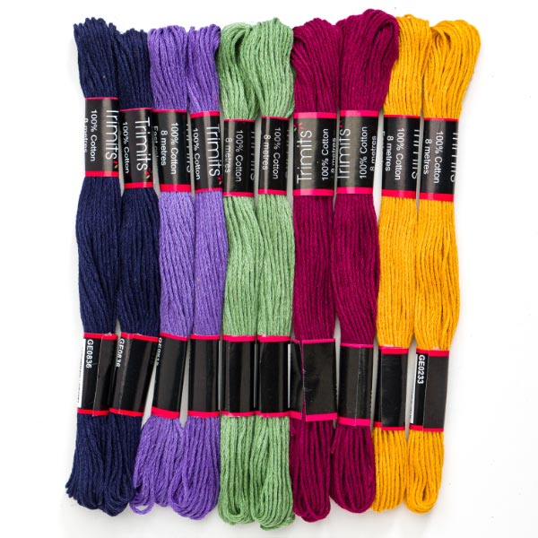 EMB COTTON 10 SKEINS DARKS