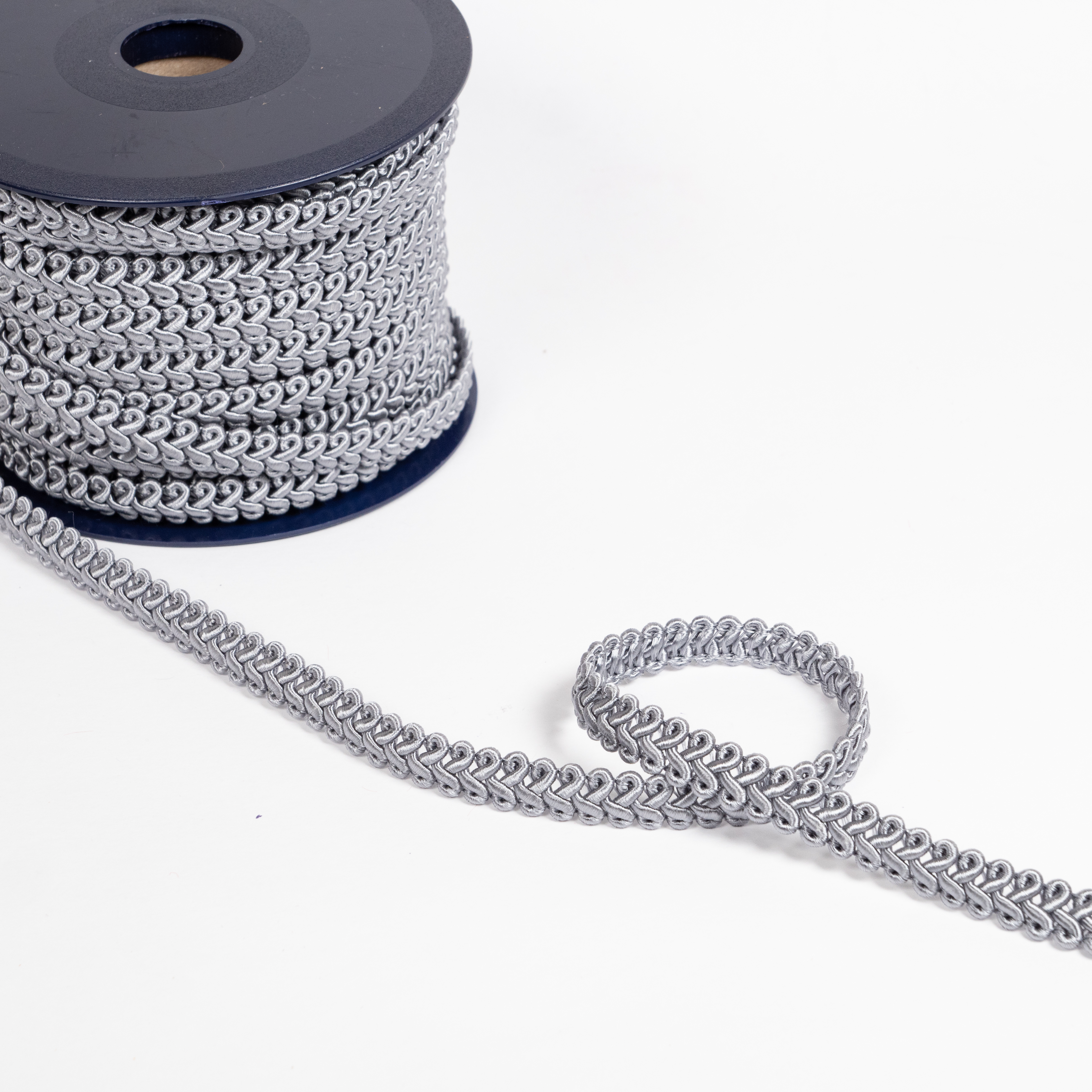 12MM FURNISHING BRAID 25M 371 Silver Grey