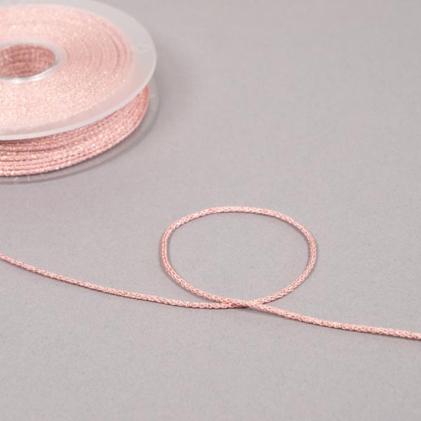 1MM METALISED CORD  - 50M 55 Pink