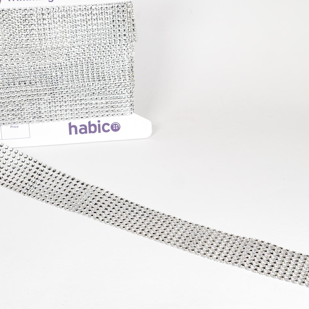 8 ROW PLASTIC TRIM SILVER 9.1M/10Y Silver