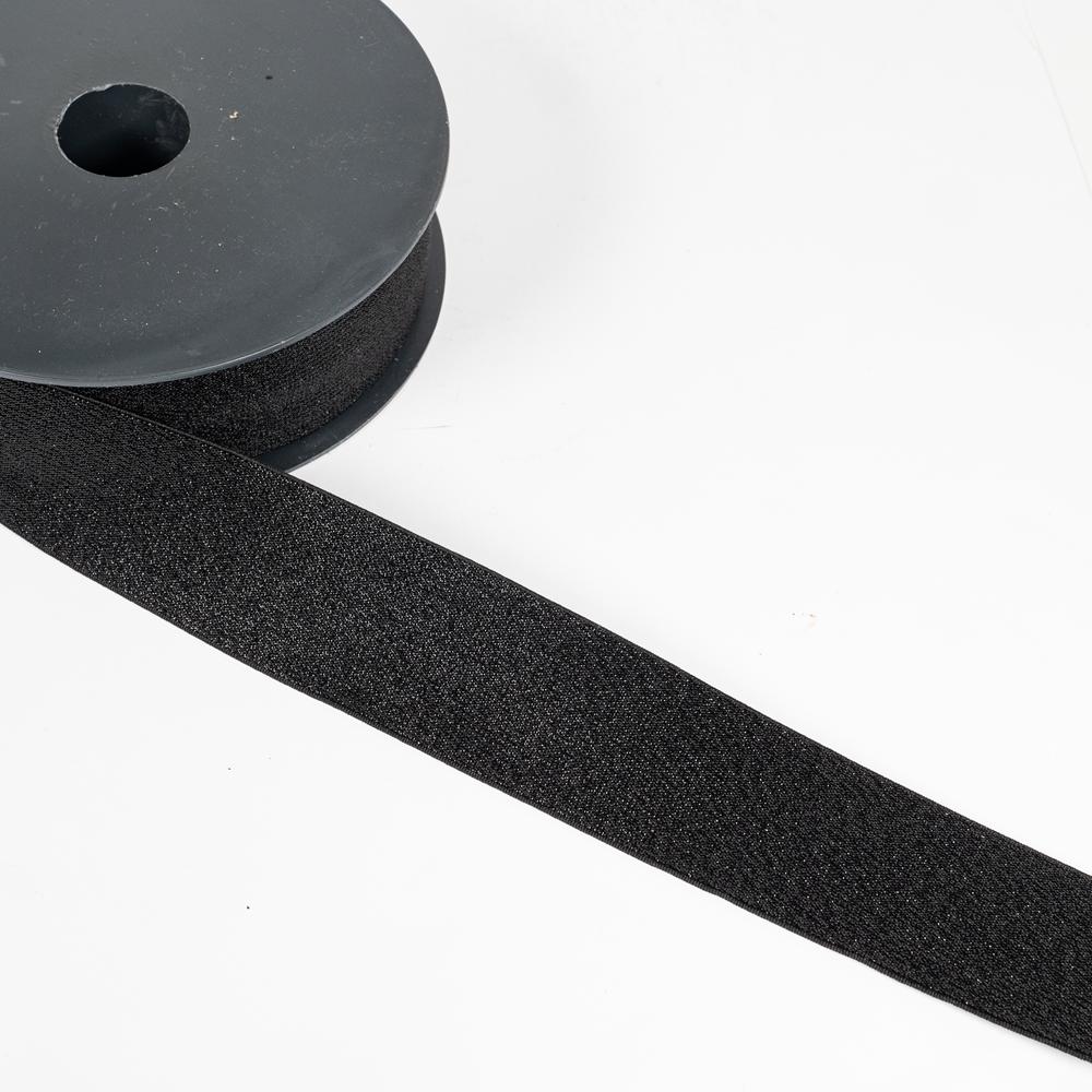 40MM LUREX STRETCH TRIM 10M 001 BLACK