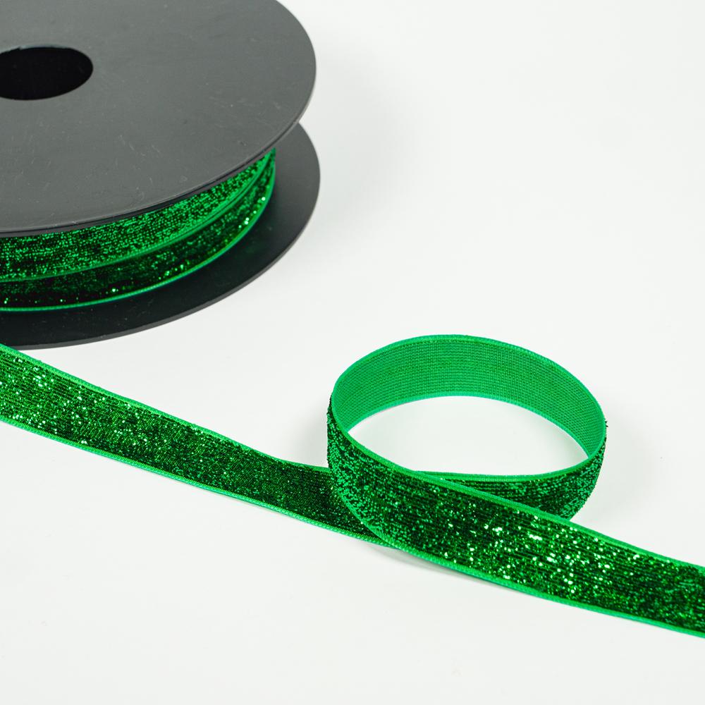 15MM GLITTER BAND 06 XMAS GREEN 20M 06 XMAS GREEN