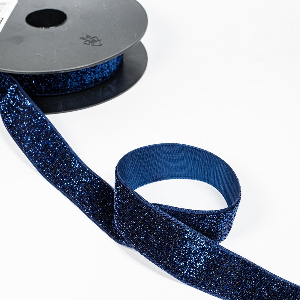 25MM GLITTER BAND 26 NAVY 10M 26 NAVY