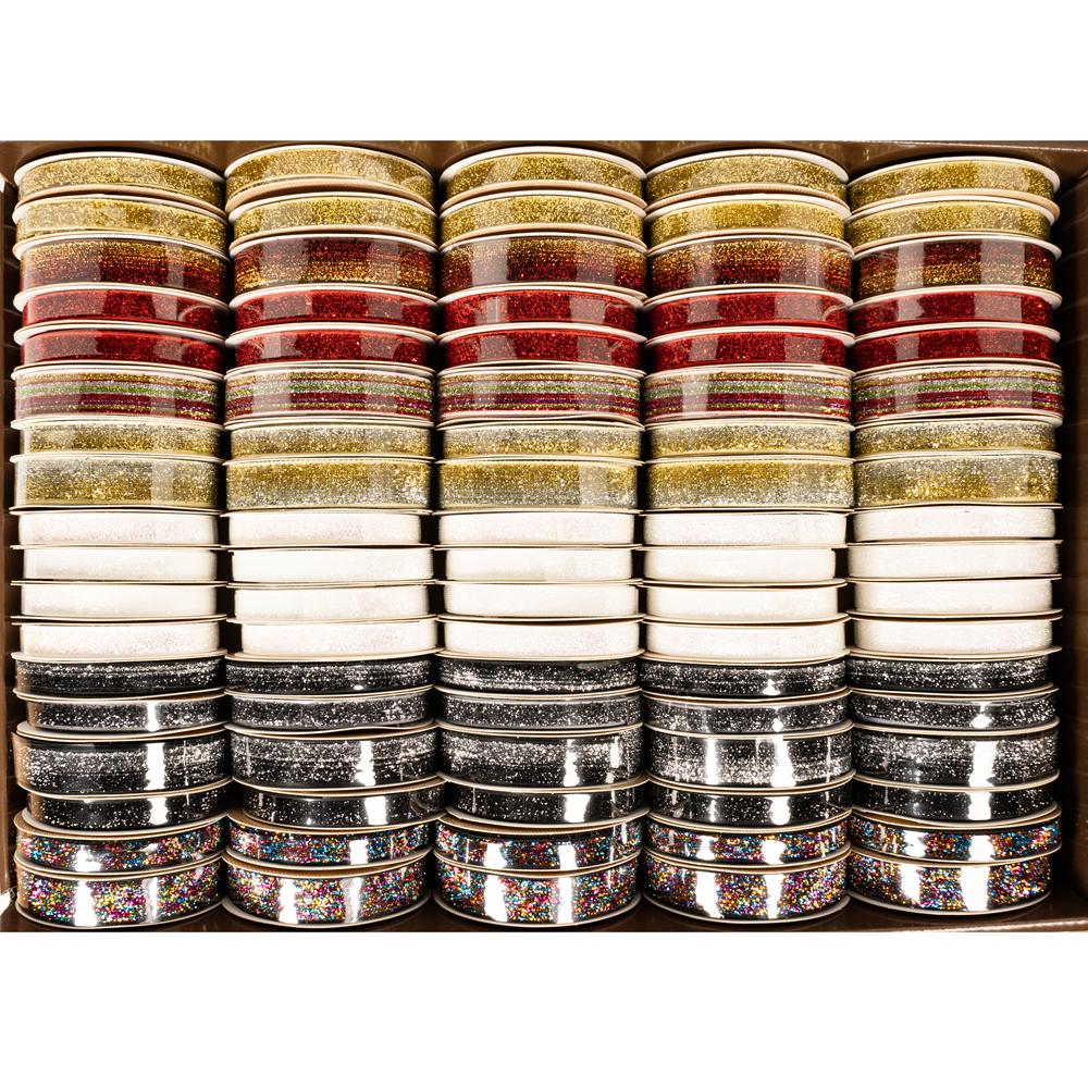 GLITTER VELVET TRIM 90 X 3M ROLLS