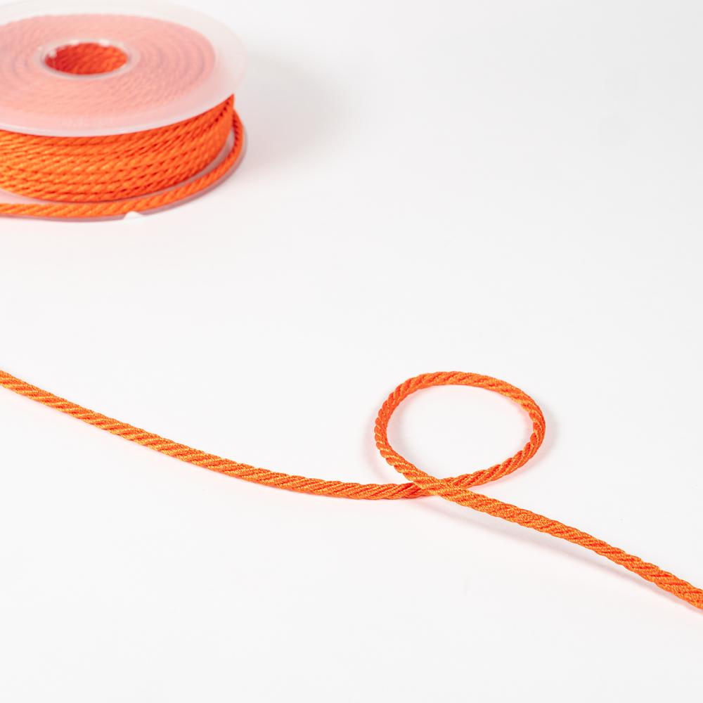 4MM RAYON SILK CREPE CORD 20M DK ORANGE 114