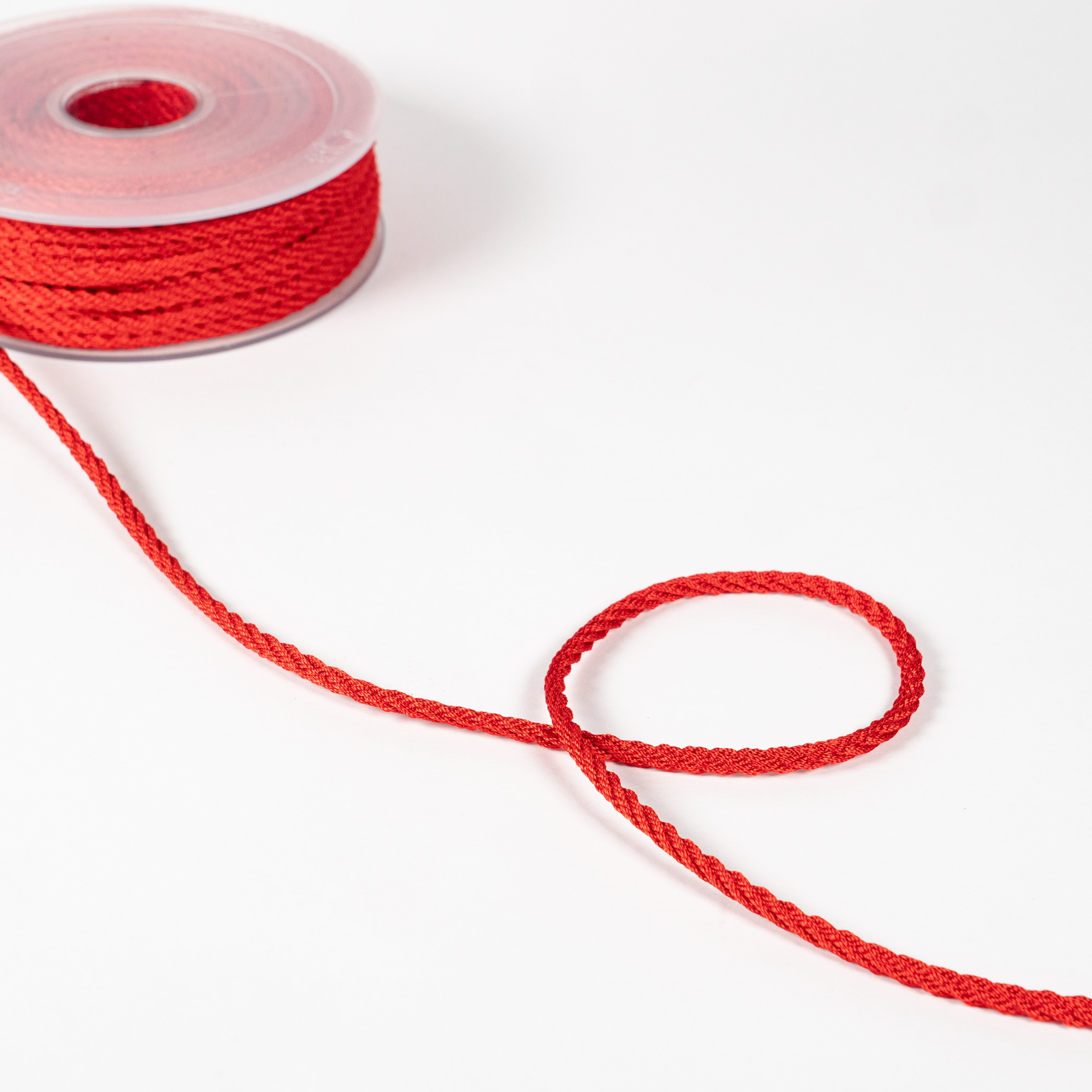 4MM RAYON SILK CREPE CORD 20M RED 118