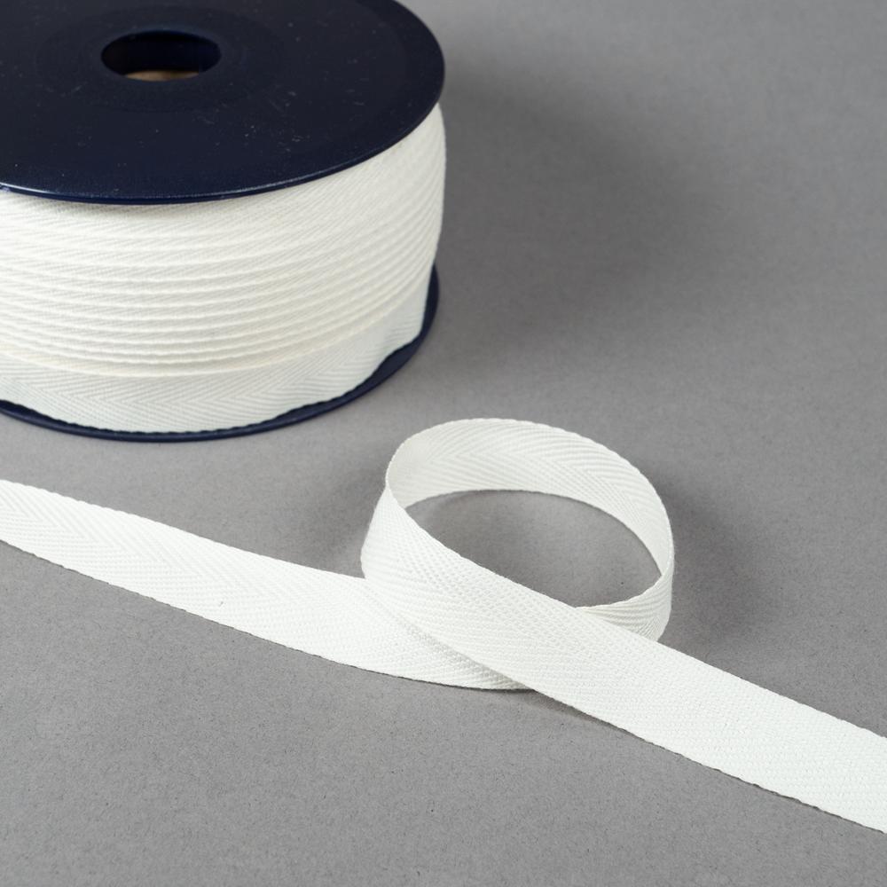 15MM TWILL TAPE 50M WHITE 1