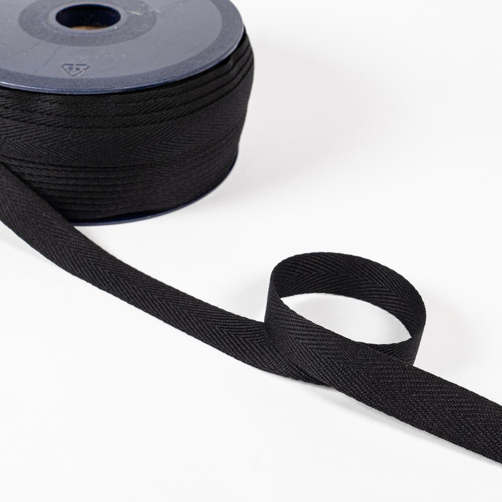 15MM TWILL TAPE 50M BLACK 2