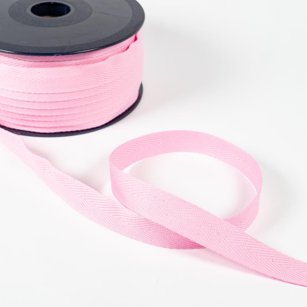 15MM TWILL TAPE 50M PINK 6