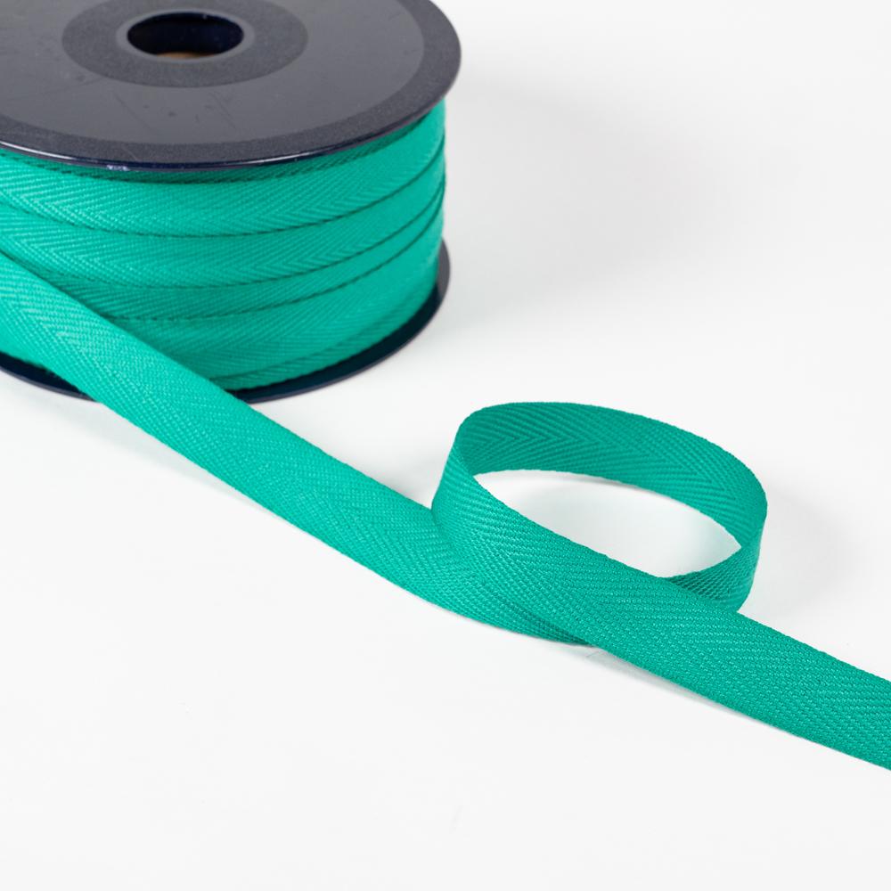 15MM TWILL TAPE 50M TEAL 296