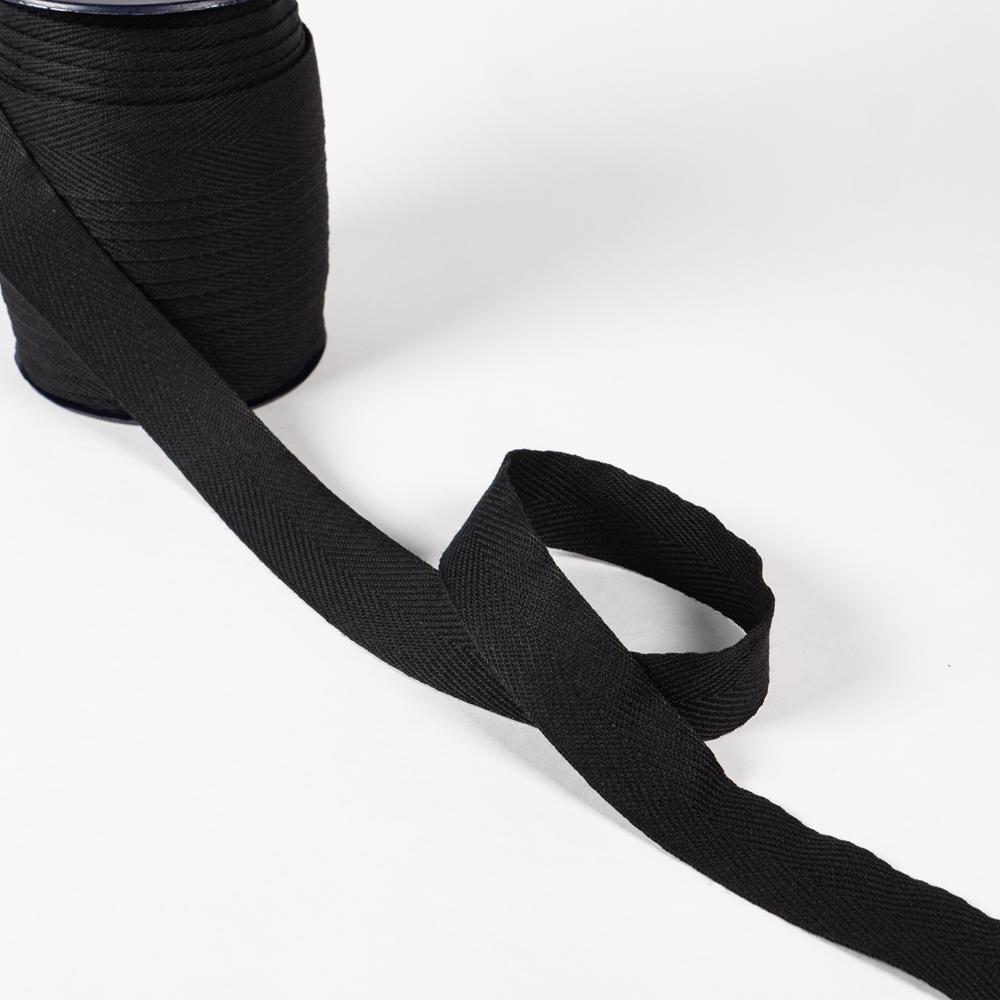 20MM TWILL TAPE 25M BLACK 2