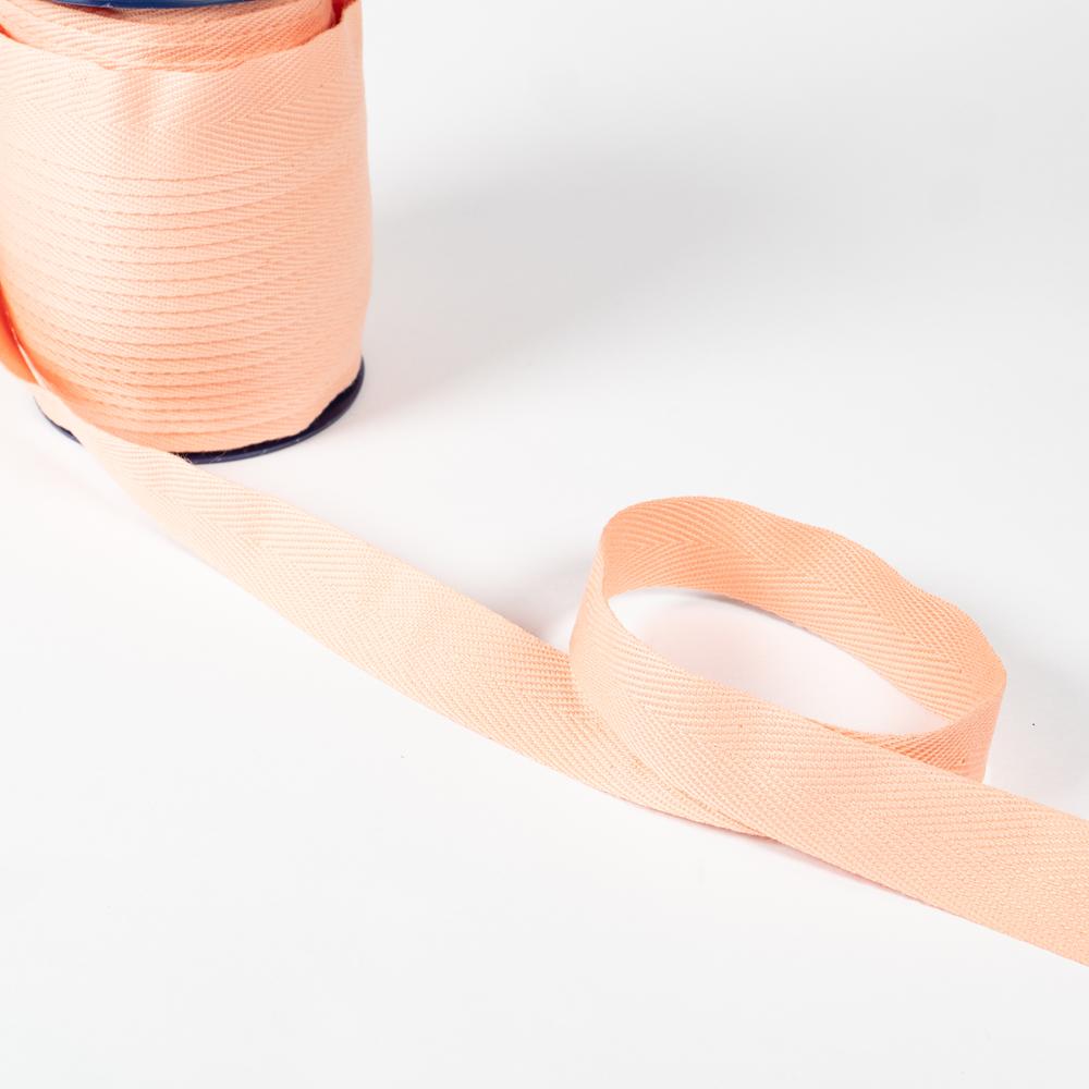 20MM TWILL TAPE 25M PEACH 205