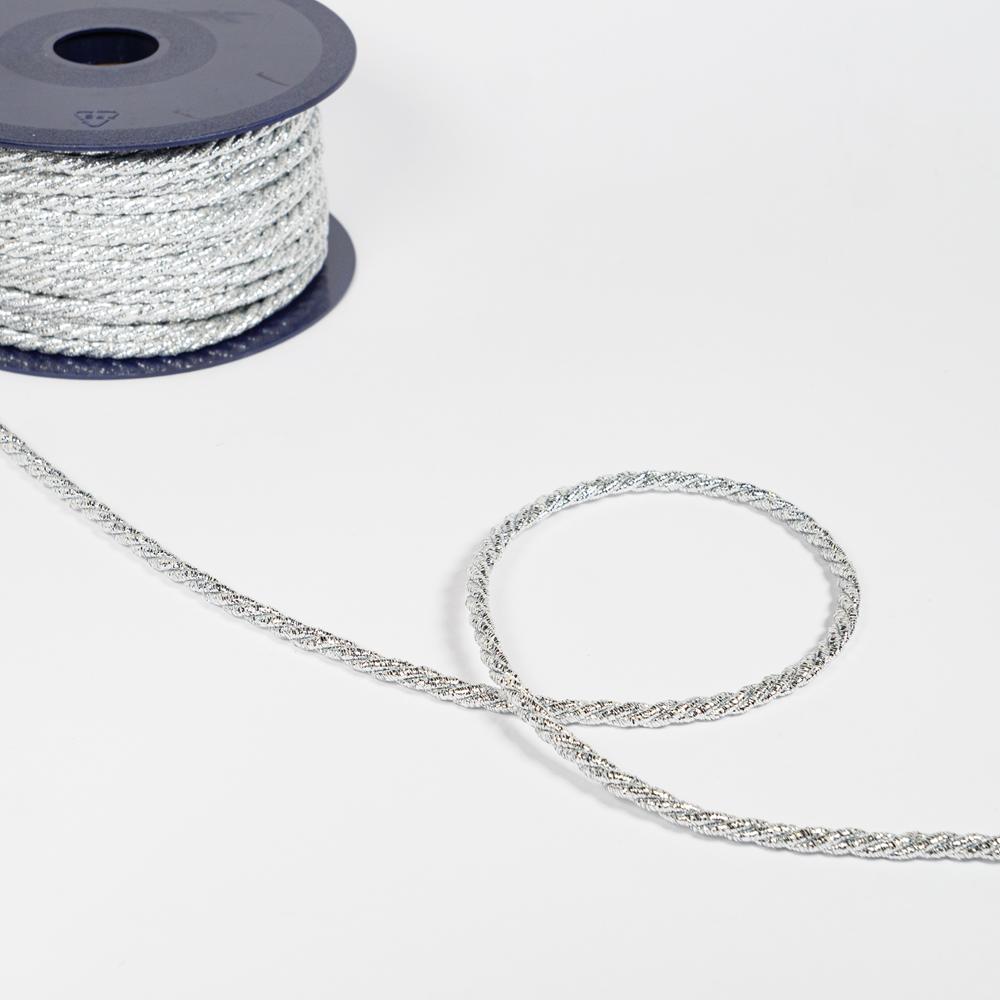 4MM METALLIC CORD 25M SILVER 402