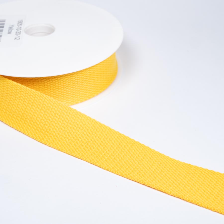 3CM COTTON WEBBING 10M 12 Yellow