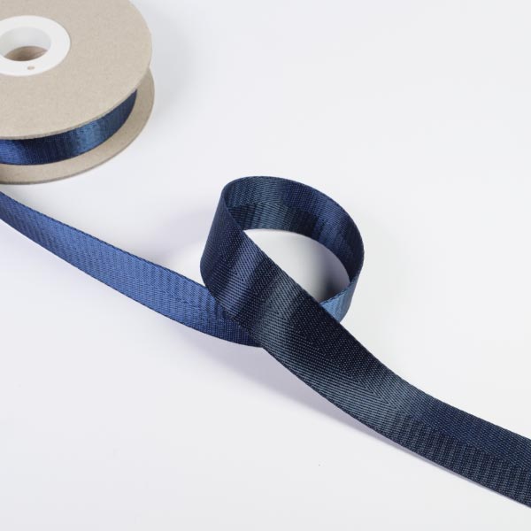 3CM SHINY HERRINGBONE WEBBING 10M 20 Navy