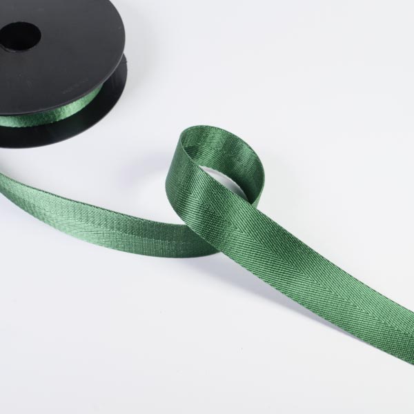 3CM SHINY HERRINGBONE WEBBING 10M 34 Green