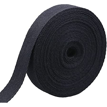 30MM COTTON WEBBING 10M BLACK 1