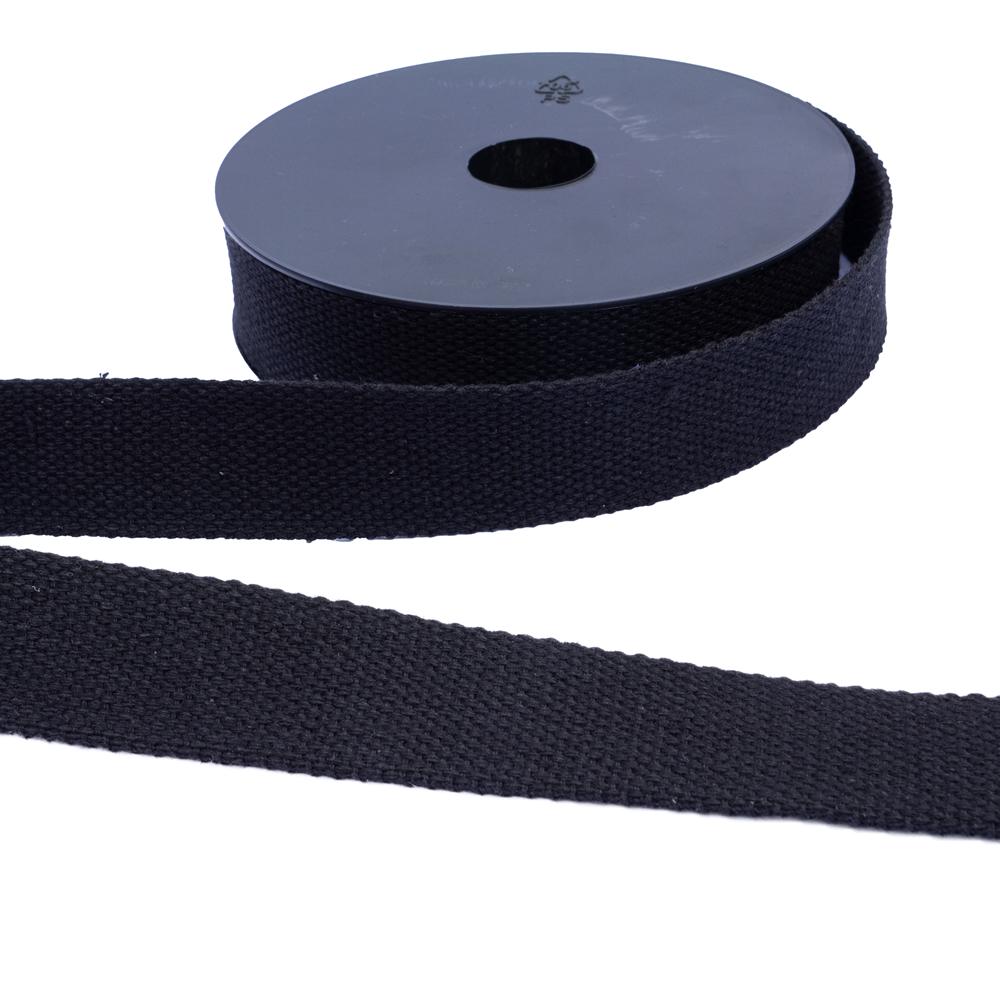 40MM COTTON WEBBING 10M BLACK 1