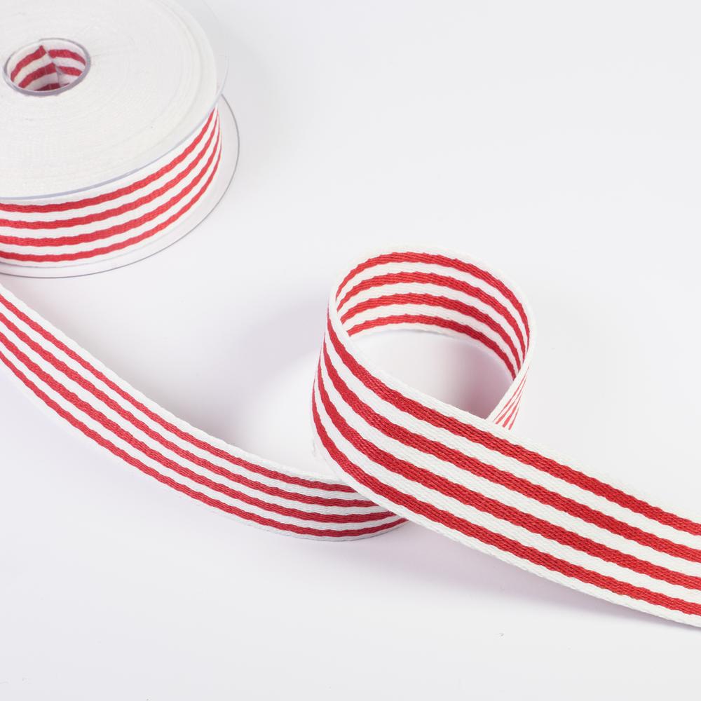 38MM WEBBING - 10MTS 120 White/Red