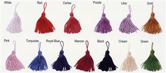 35MM TASSELS PK OF 10 ASSTD COLS CERISE
