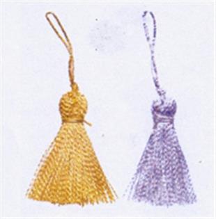 METALLIC TASSELS 35mm PK OF 10 SILVER