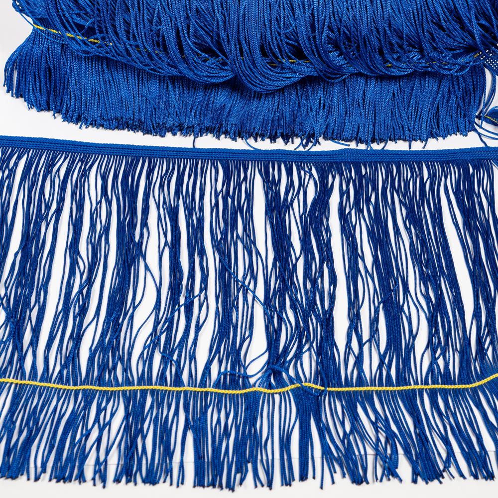 20CM POLYESTER CUT FRINGE 9.14M ROYAL