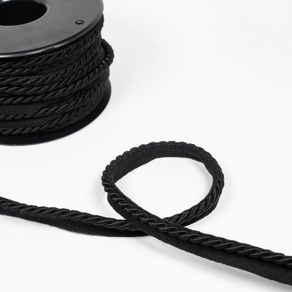 5MM FLANGED FURNISHING CORD 15M 2 Black