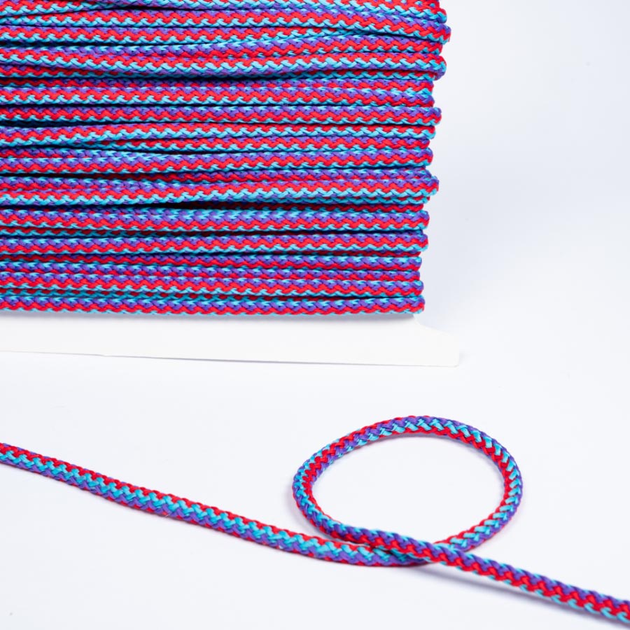 5MM PATTERNED CORD 20M 012 RED MULTI