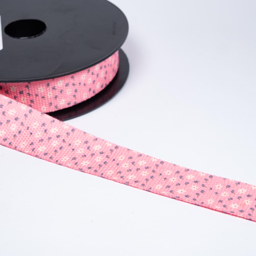 30MM PATTERNED WEBBING 10M 03 PINK PRINT