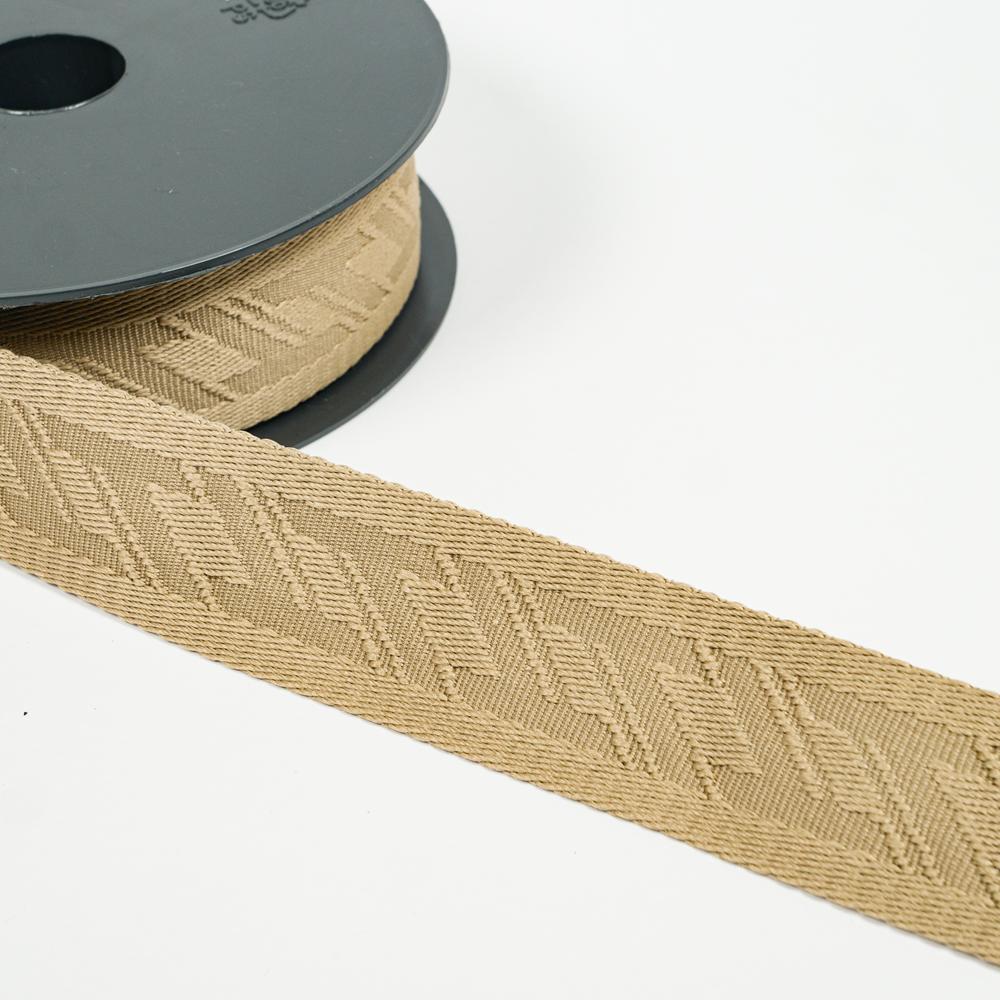 30MM EMBOSSED WEBBING 10M 067 BEIGE