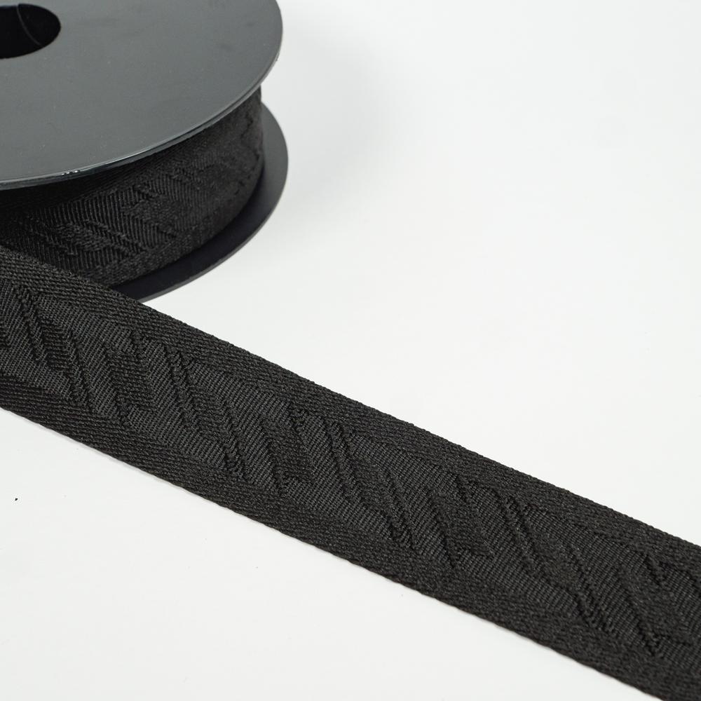 30MM EMBOSSED WEBBING 10M 068 BLACK