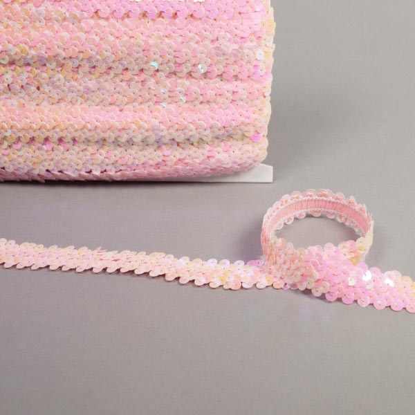 30MM STRETCH SEQUIN PINK 20M 99