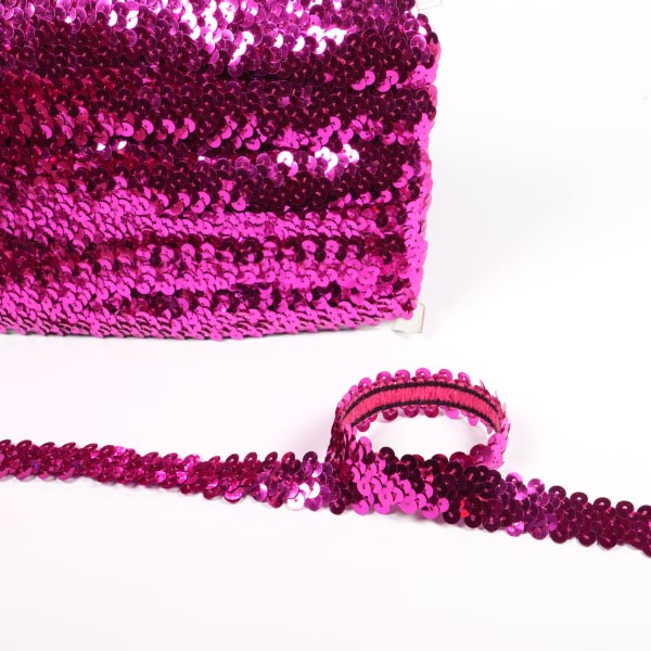 40MM STRETCH SEQUIN X 20M (0814) 20M CERISE