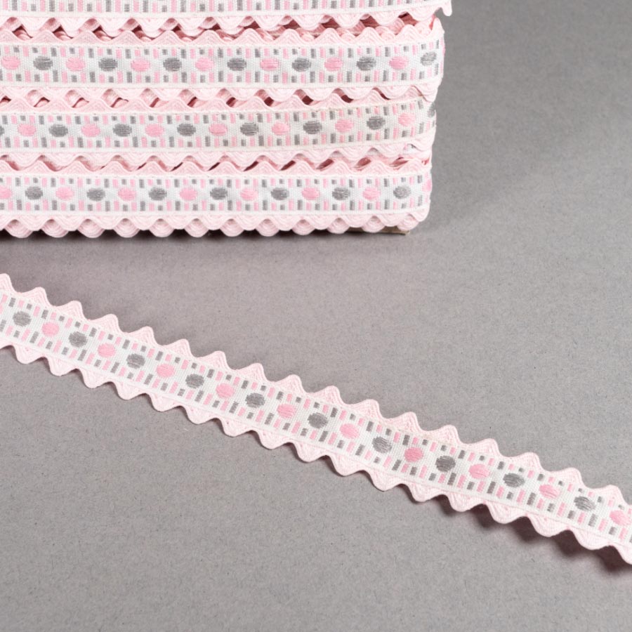 20MM JACQUARD TRIM PINK