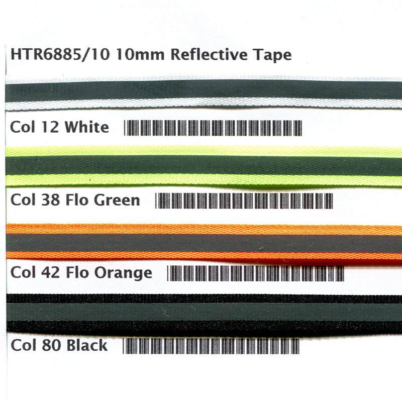 REFLECTIVE RIBBON 10MM WHITE 25M 12