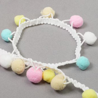 PASTEL MULTI POM POM TRIM - 1METRE