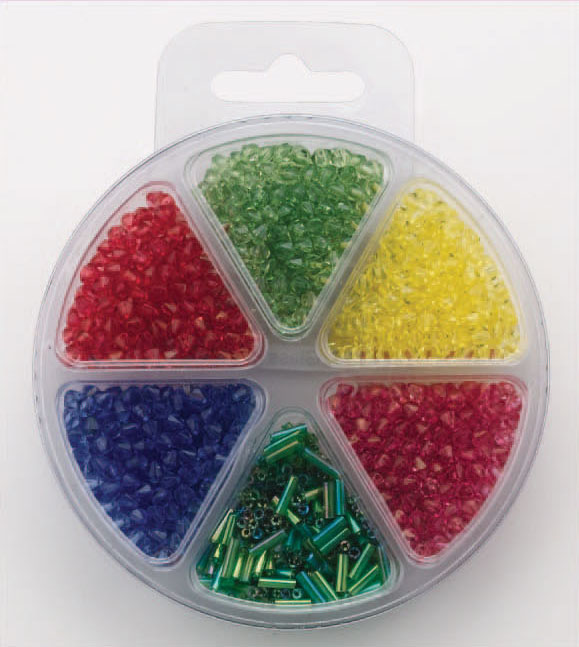 BEAD KIT ACRYLIC BEADS 6 COLOURS 1006