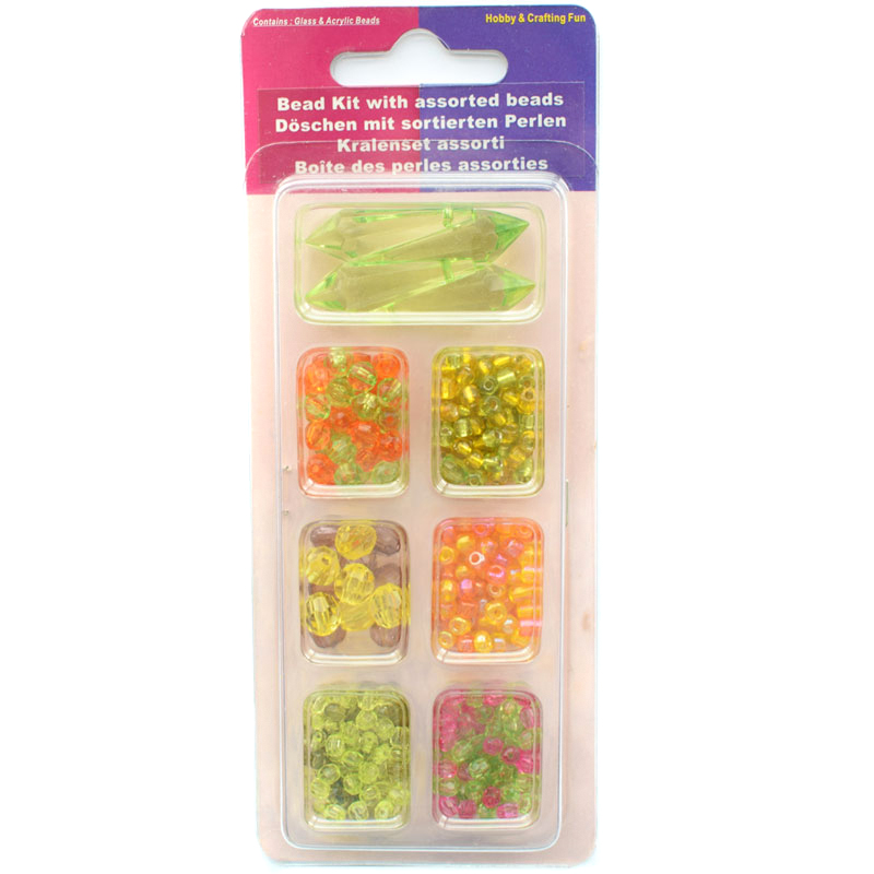 7 COMPARTMENT ASSTD BEADS CITRUS 1003