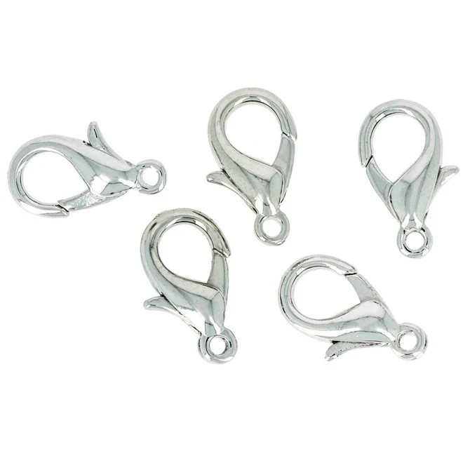 Lobster Clasps 12mm x 5pcs per bag - Plat  1231