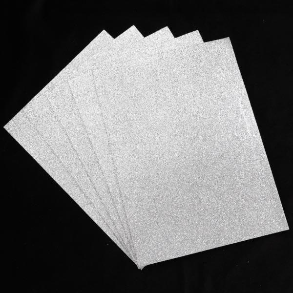 A4 GLITTER FOAM SHEETS - SILVER 1531